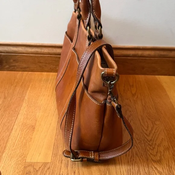 PATRICIA NASH Carducci Pocket Tote Shoulder Crossbody Bag 100% FullGrain Leather - Picture 8 of 12